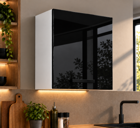 MOBILIER BUCATARIE - Corp superior bucatarie Daria 60-1U + Acril Negru