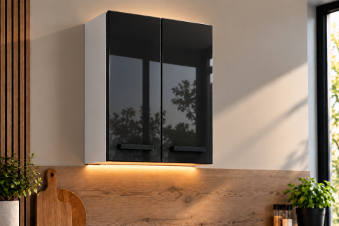 MOBILIER BUCATARIE - Corp superior bucatarie Daria, 60-2u, Acril Negru