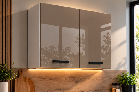 MOBILIER BUCATARIE - Corp superior bucatarie Daria, 80-2u, Acril Cappuccino