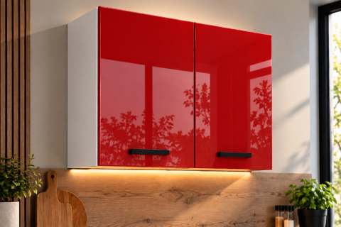 MOBILIER BUCATARIE - Corp superior bucatarie Daria, 80-2u, Acril Rosu