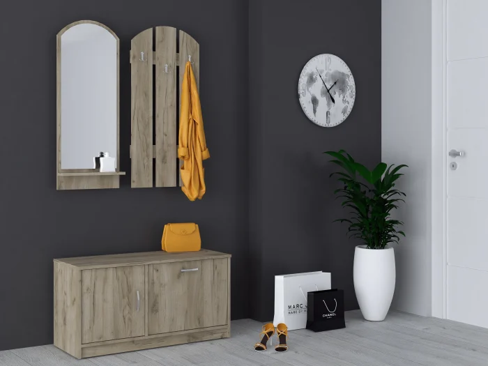 Cuiere - Cuier Olga Ro,100x36x150 cm, K002 Stejar