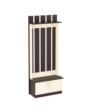 Cuier Yana, 80x37x200cm, Wenge+Mesteacan [1]