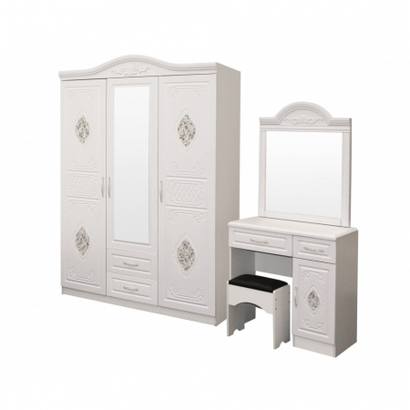 Dormitor ZQB-811, 3 USI, Alb [3]