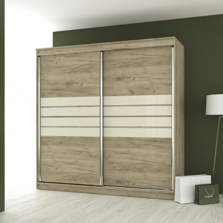 MOBILIER LIVING - DRESSING 2 USI LUCA, 200X60X200 CM, STEJAR K002