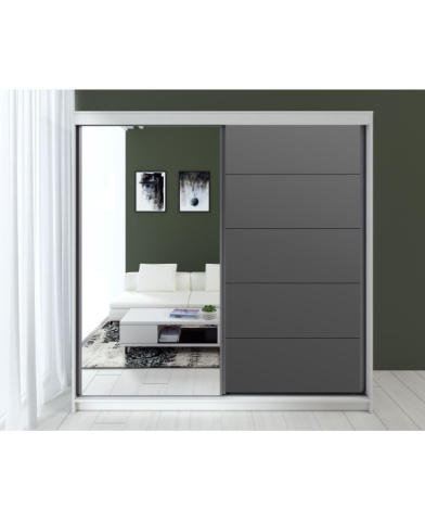 Dulapuri - Dressing Smart, Acril Gri, 200x60x200cm