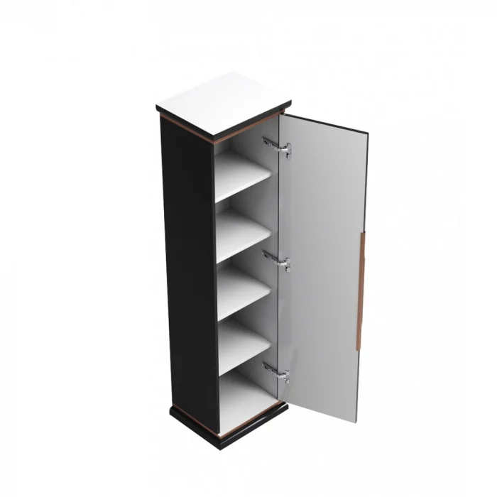 Dulap baie Hermes, 39x141x31cm, Negru [1]