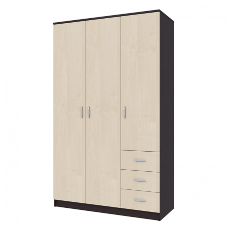 Dulap Ionut,120x50x200 cm, wenge/mesteacan [3]