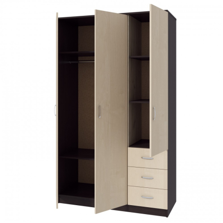 Dulap Ionut,120x50x200 cm, wenge/mesteacan [4]