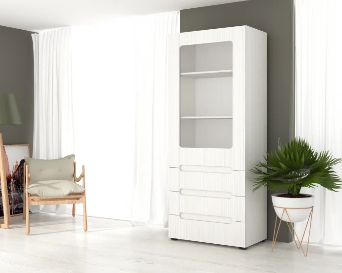 Dulapuri - Dulap Stil-21, 80x46x195 cm, Alb