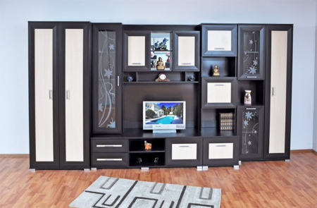 MOBILIER LIVING - LIVING CAROLLI C3 WENGE+MESTEACAN