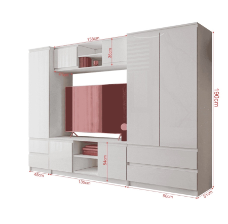 Living Chelsea alb acril 270x190x51cm [3]