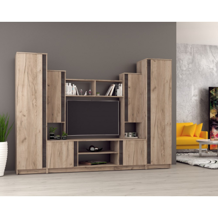 Living set - Living Evelyn ,280X52X201cm, Stejar k002