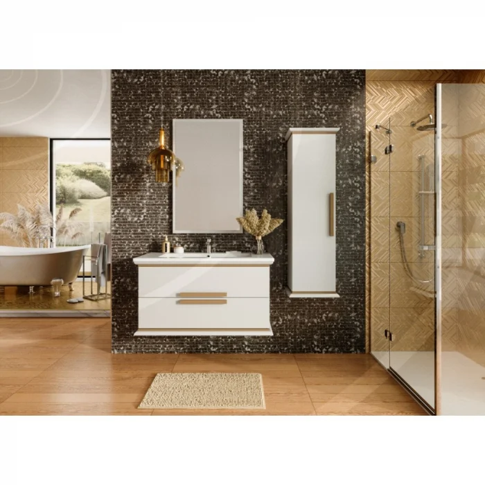 Masca baie + Lavoar - Masca baie Hermes, 81x55x45cm, Alb