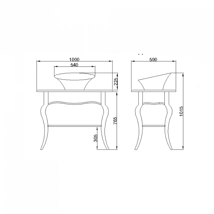 Masca baie + lavoar Portofino, 100x101x59cm, Alb [3]