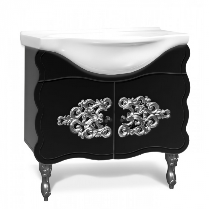 Masca baie + Lavoar - Masca baie + lavoar Temptation, 87x90x51cm, Negru