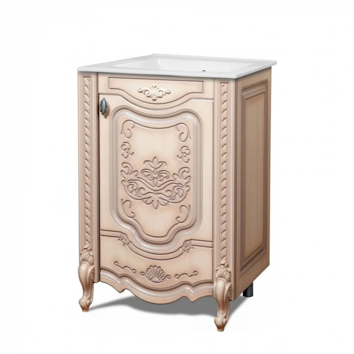 MOBILIER BAIE - Masca baie + lavoar Venice, 62x90x47cm, Stejar