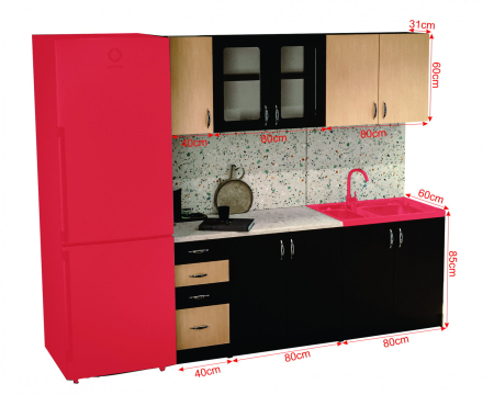 bucatarie venus ro 2.0m wenge mesteacan mobilier compact [5]