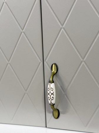 Mobila Bucatarie 260cm Gri Verzui MDF Mira Romb - Set Mobilier Bucatarie [4]