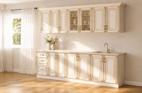 Bucatarii - Bucatarie Imperia MS 2.6m MDF alba - mobila bucatarie moderna