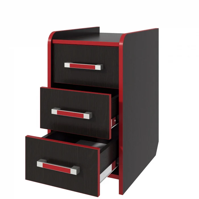 Noptiera Birou PC KL 9.3 Wenge+Rosu [2]