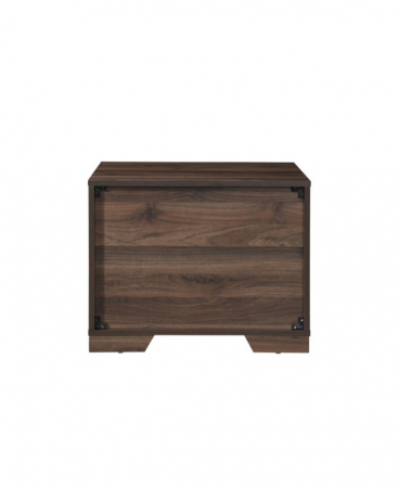 Noptiera Nora cu 2 sertare, culoare Gri + Nuc, 60x45x47cm [4]