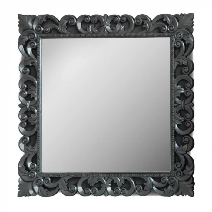 Oglinzi - Oglinda Temptation 2, 90x90x3cm, Negru/Argint