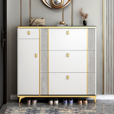 Produse - Pantofar 112-602 MDF White, 100x24x118cm