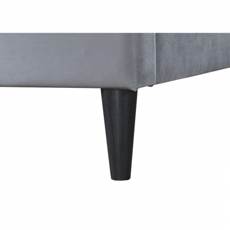 Pat tapitat Chelsea, 160x200, cadru din lemn cu somiera fixa, culoare Gri [5]