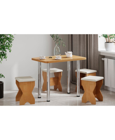 MOBILIER BUCATARIE - Set Masa bucatarie KC-9 UA + 4 Scaune, cires