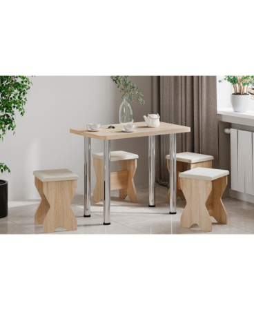MOBILIER BUCATARIE - Set Masa bucatarie KC-9 UA + 4 Scaune, sonoma