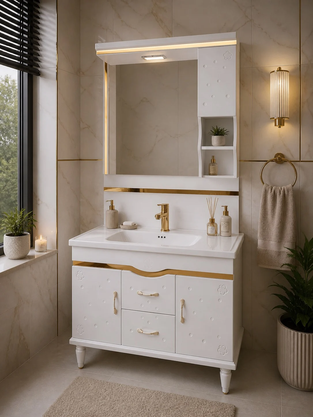 Set mobilier baie - Set mobilier baie 828, 100x48x81cm