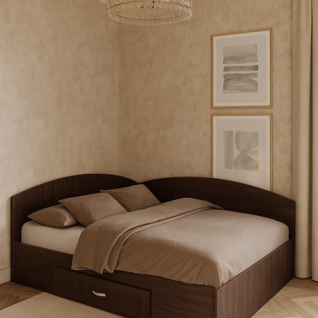 Paturi - Set Pat Colt 140 si Saltea MR Poket, Wenge