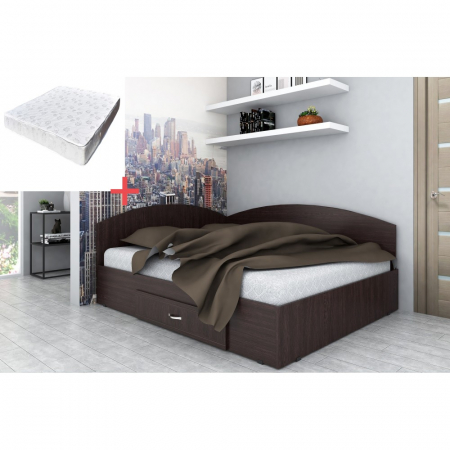 Produse - Set Pat Colt 90 + Saltea Torino, Wenge