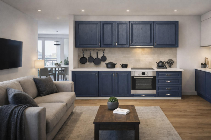 Bucatarie ADEL MDF albastru inchis 2,6M [4]