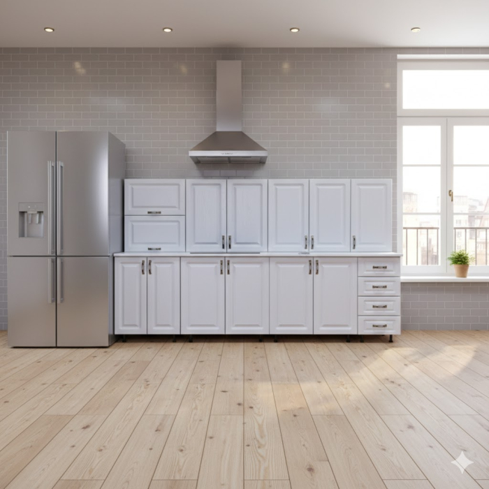 Bucatarie ALSACIA MDF alb 2,6M [2]