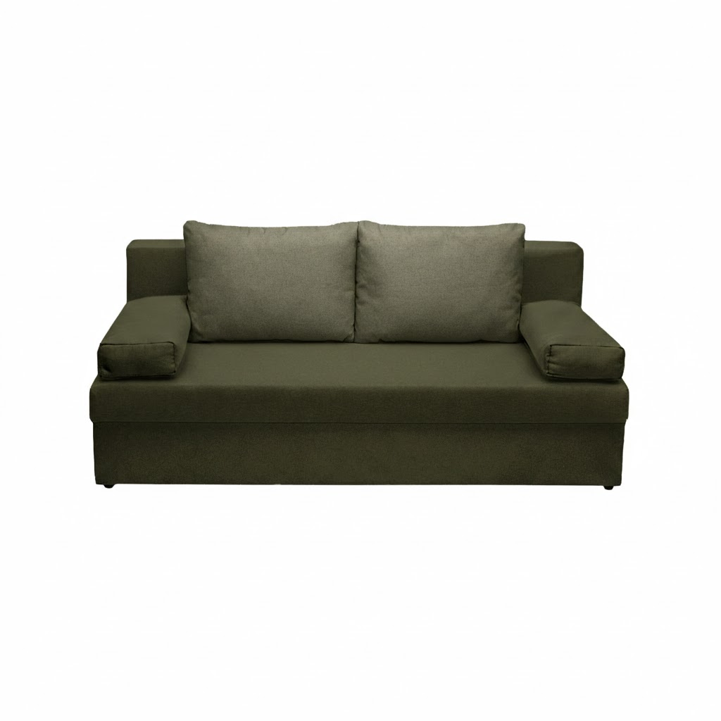 Canapea ANA extensibila 3 locuri cu lada depozitare stofa verde Curio 39 [2]