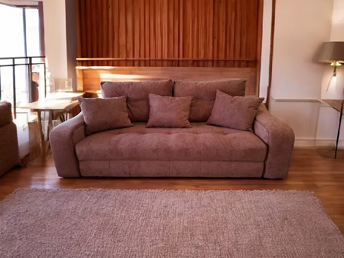 CANAPEA ATENA extensibila stofa plusata gri Wind 89 [5]