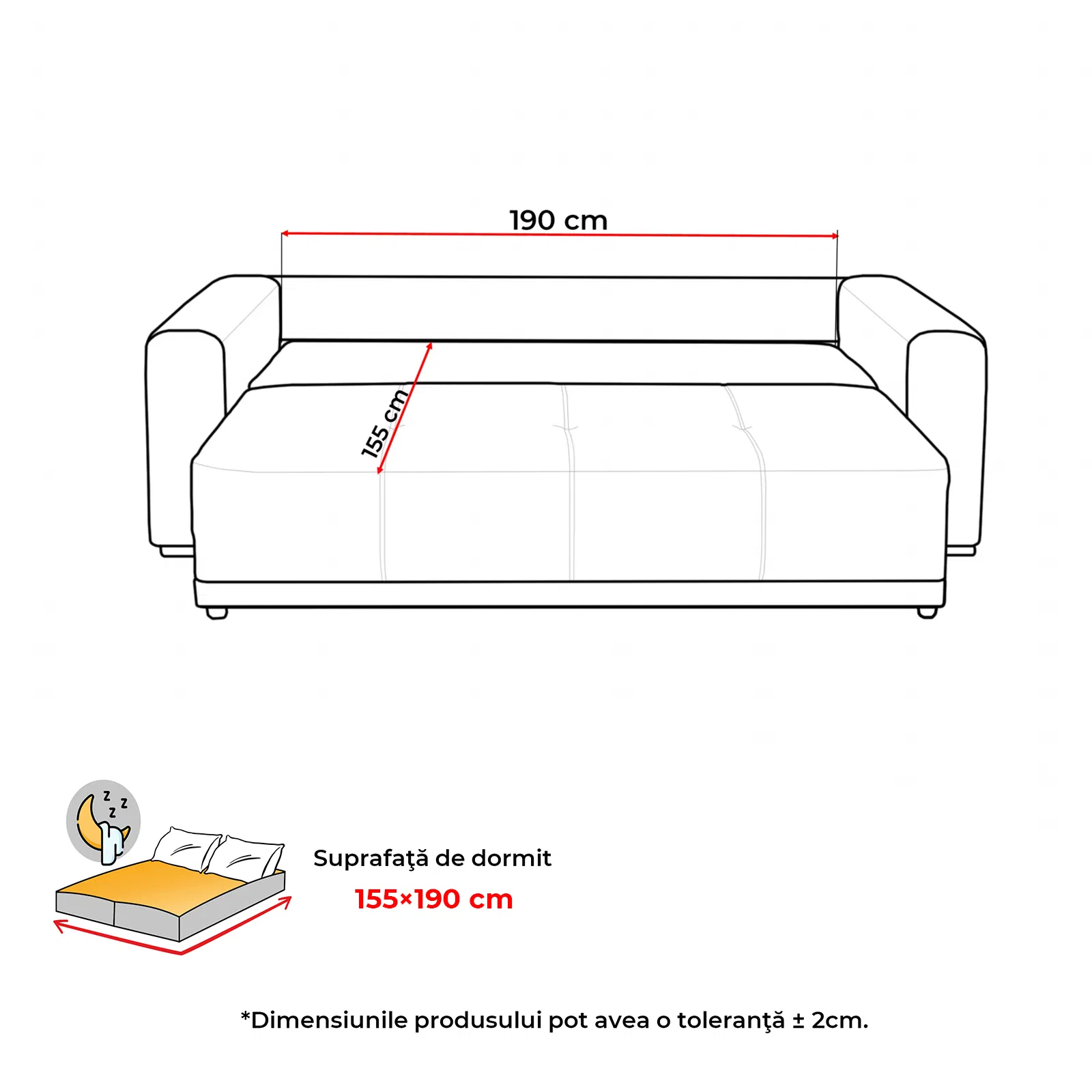 Canapea BERNA B extensibila 3 locuri cu lada depozitare stofa gri Neve 90 [10]