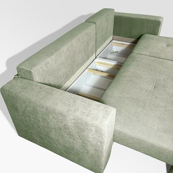 CANAPEA COLT DEBORA 150 stofa plusata bej inchis Wind 21 [10]