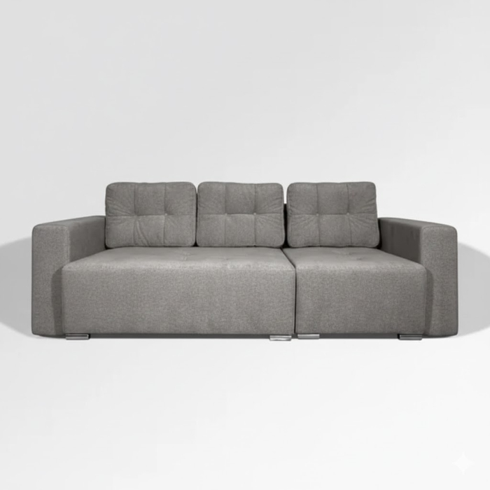 CANAPEA COLT DEBORA 150 stofa plusata bej inchis Wind 21 [2]