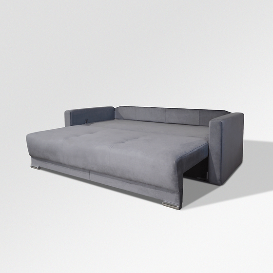 CANAPEA LIUBA extensibila 160 stofa plusata gri Wind21 [3]