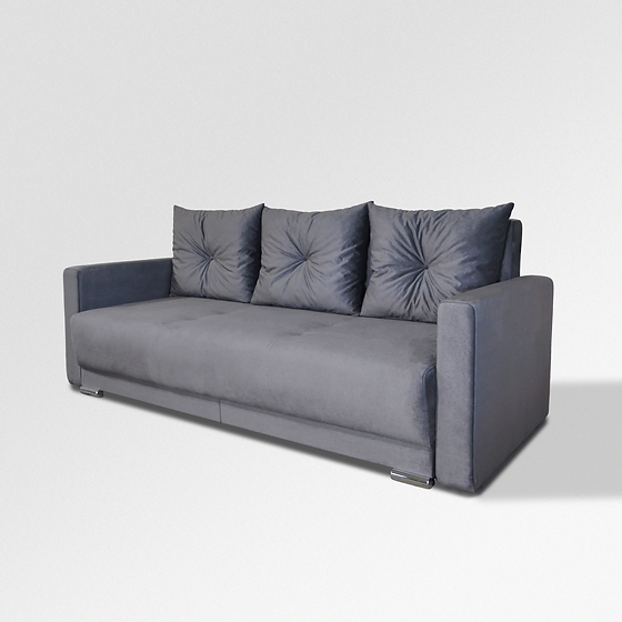 CANAPEA LIUBA extensibila 160 stofa plusata gri Wind21 [2]