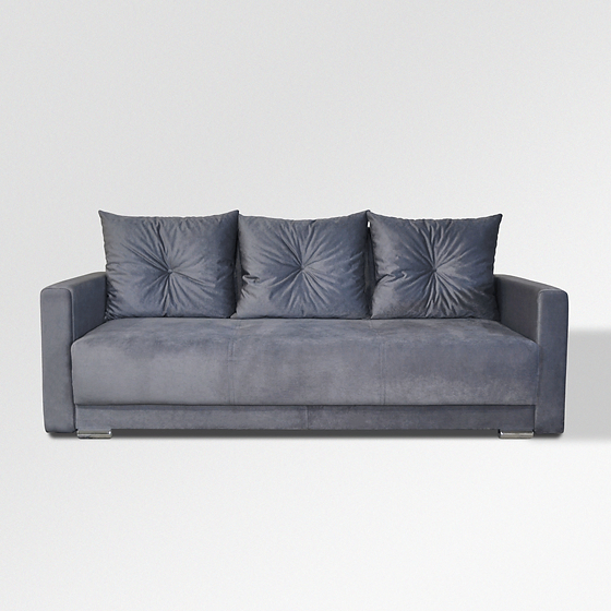 CANAPEA LIUBA extensibila 160 stofa plusata gri Wind21 [1]
