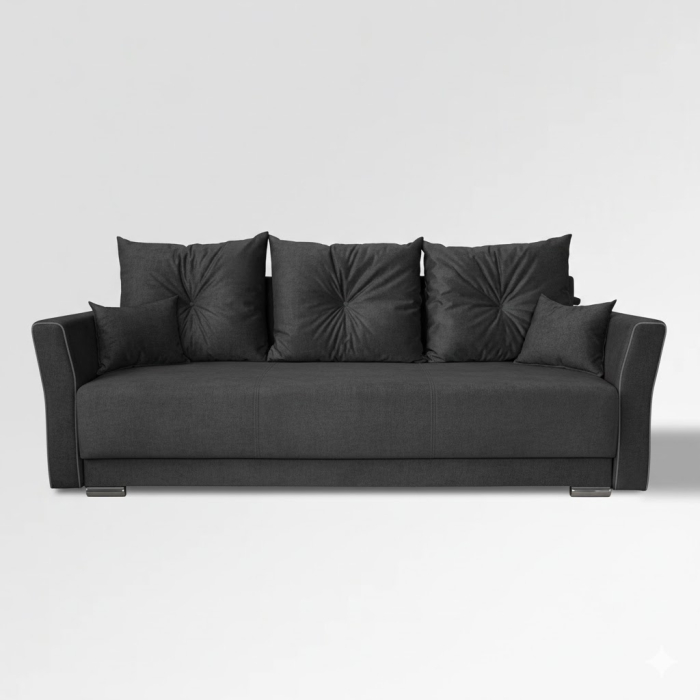 CANAPEA LOTUS extensibila 140 stofa gri Herbi 35 [2]