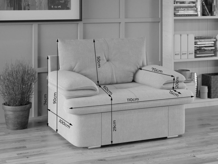 Set ROMA canapea extensibila si fotolii fixe [7]