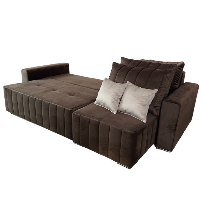 COLTAR LOFT extensibil stofa catifelata maro [3]