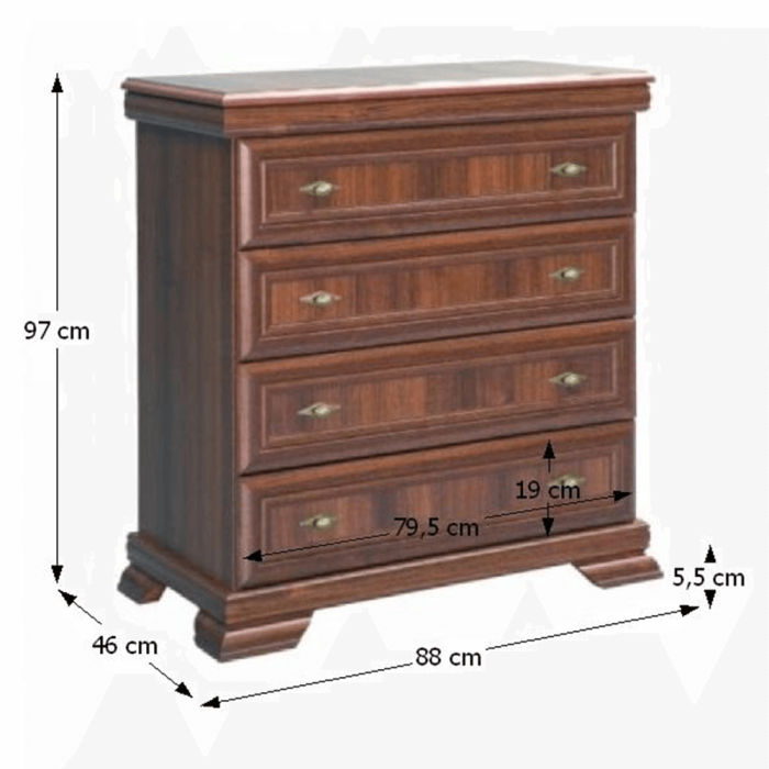 Dormitor Kora dulap 3 usi nuc [7]