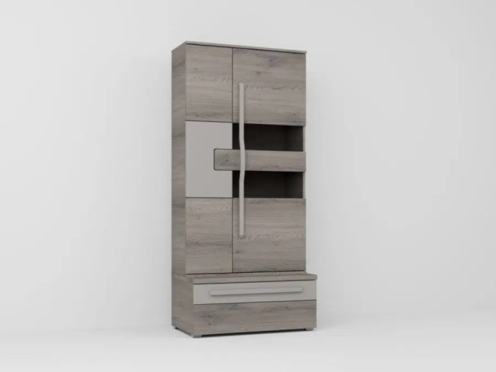 Set mobilier living Vera pal melaminat lemn si gri nisip 3,05m [3]