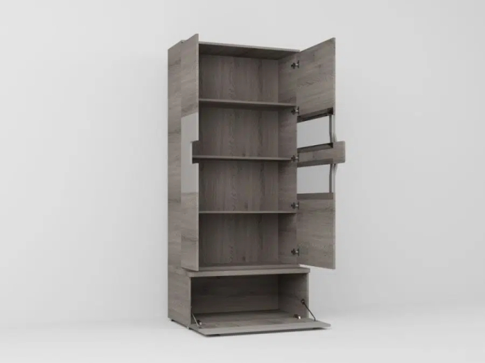 Set mobilier living Vera pal melaminat lemn si gri nisip 3,05m [4]