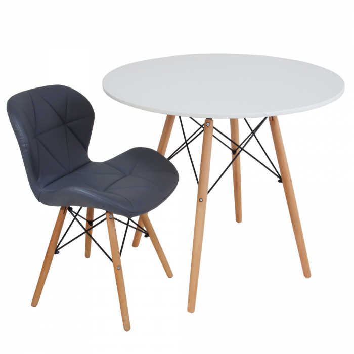 Masa bucatarie ELIZA 90cm alba [3]